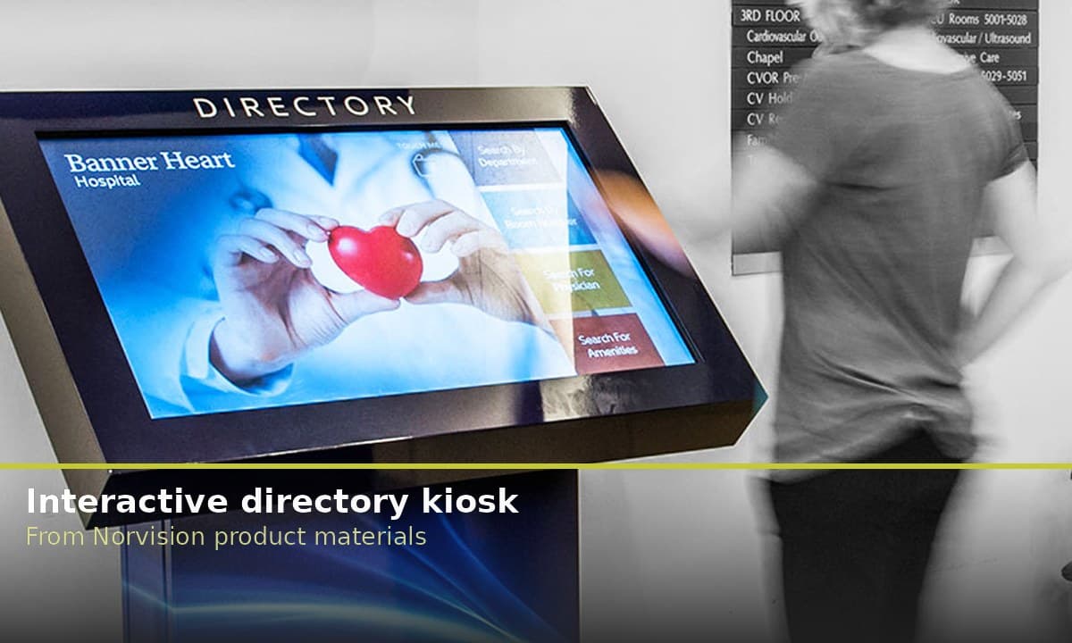 Interactive directory kiosk — product photo