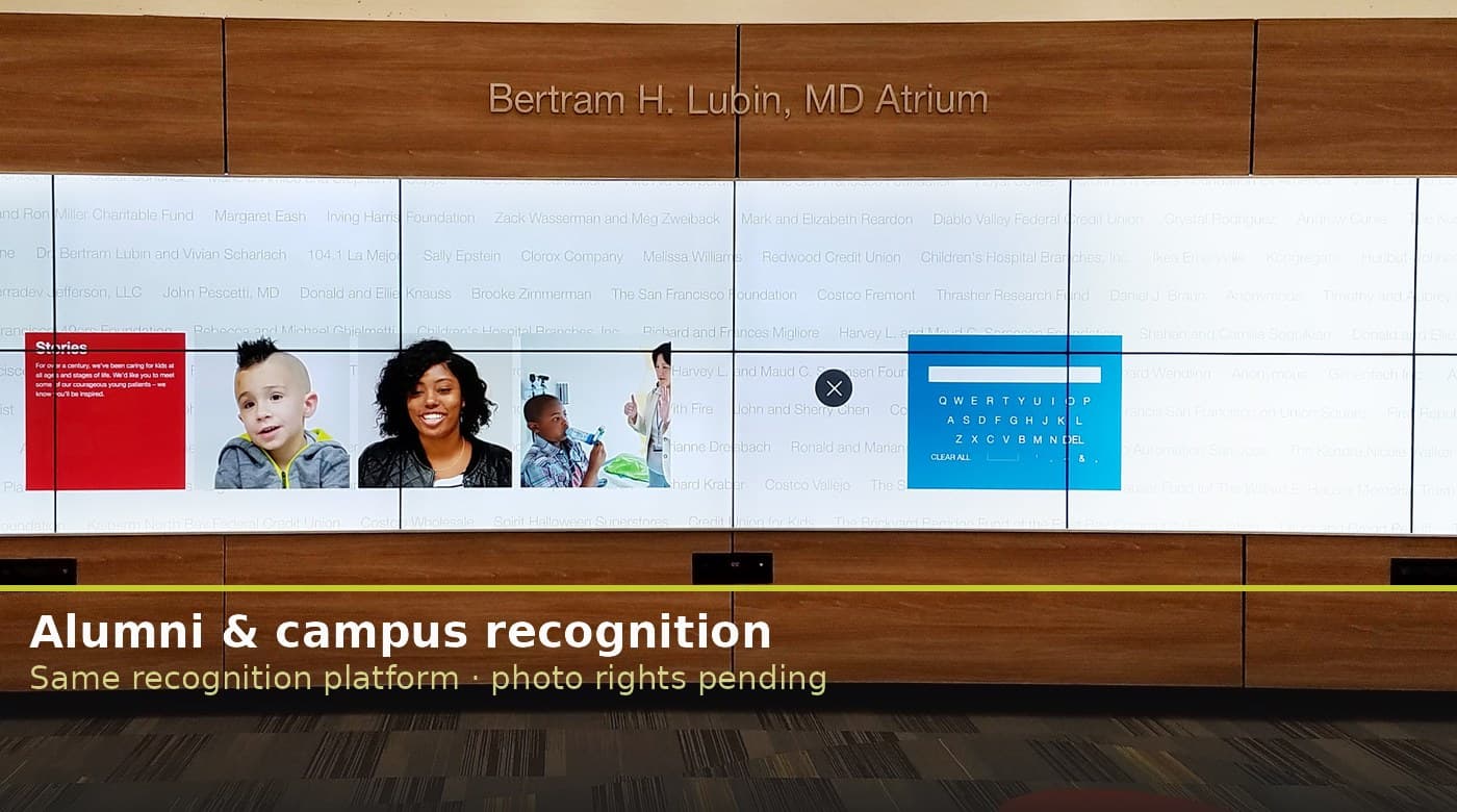 Digital Donor Recognition for campuses — product photo